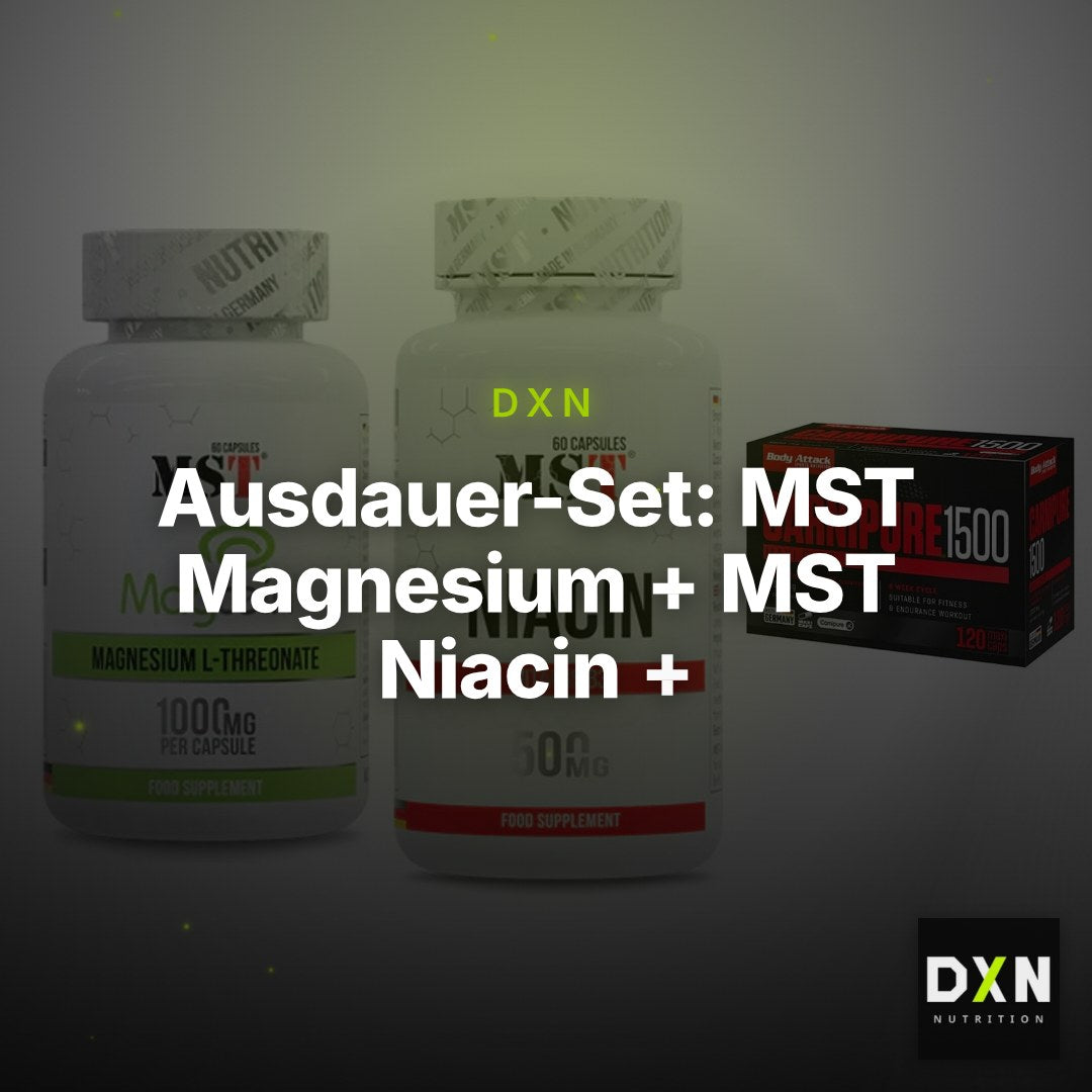Ausdauer-Set: MST Magnesium + MST Niacin + Body Attack – Clean Showcase Plus
