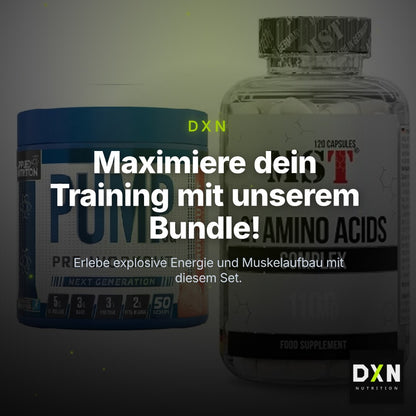 Trainings-Set: Applied Nutrition Pump + MST 21 Amino Acids – Clean Showcase Plus