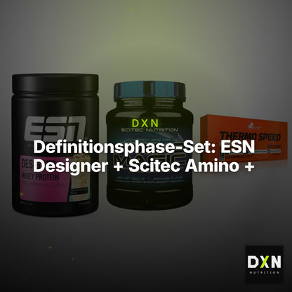 Definitionsphase-Set: ESN Designer + Scitec Amino + Olimp Thermo – Clean Showcase Plus