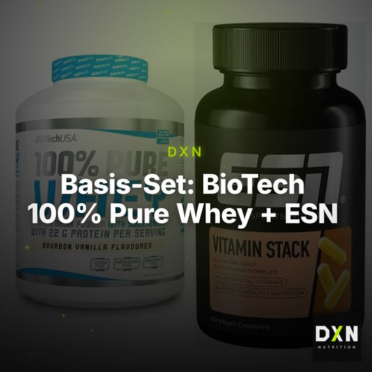 Basis-Set: BioTech 100% Pure Whey + ESN Vitamin Stack – Clean Showcase Plus