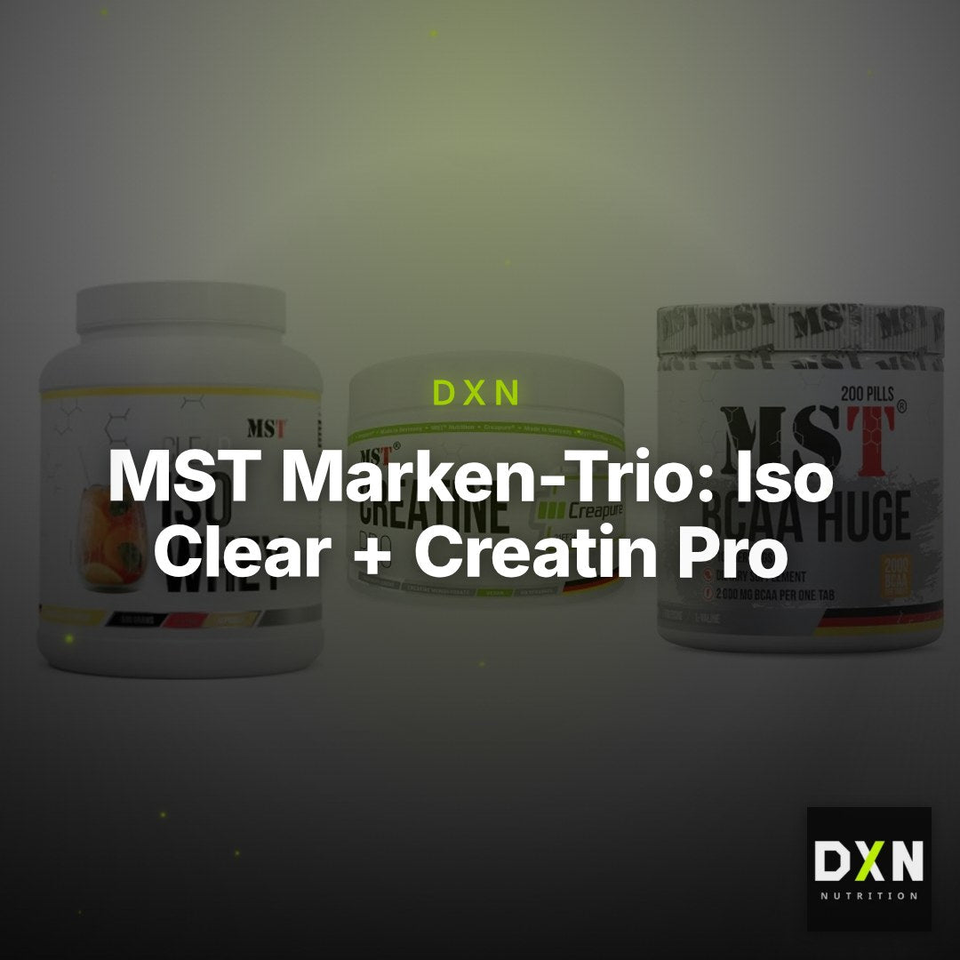 MST Marken-Trio: Iso Clear + Creatin Pro + BCAA Huge 200 – Clean Showcase Plus