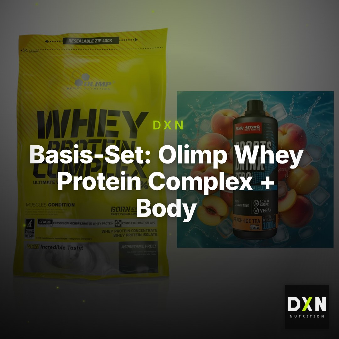 Basis-Set: Olimp Whey Protein Complex + Body Attack Sports Drink – Clean Showcase Plus