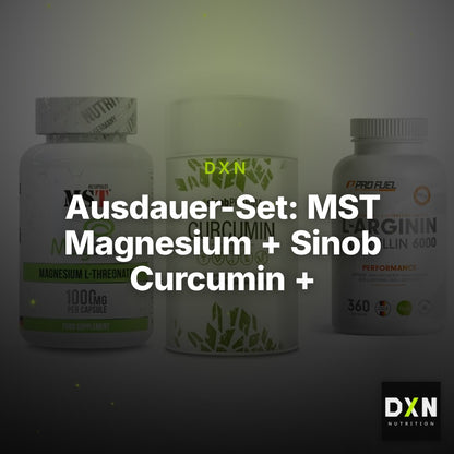 Ausdauer-Set: MST Magnesium + Sinob Curcumin + ProFuel L-Argini – Clean Showcase Plus
