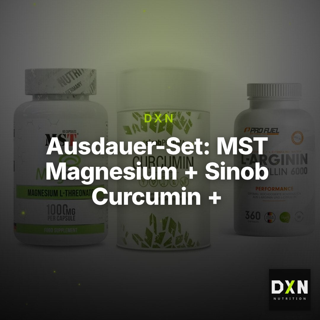 Ausdauer-Set: MST Magnesium + Sinob Curcumin + ProFuel L-Argini – Clean Showcase Plus