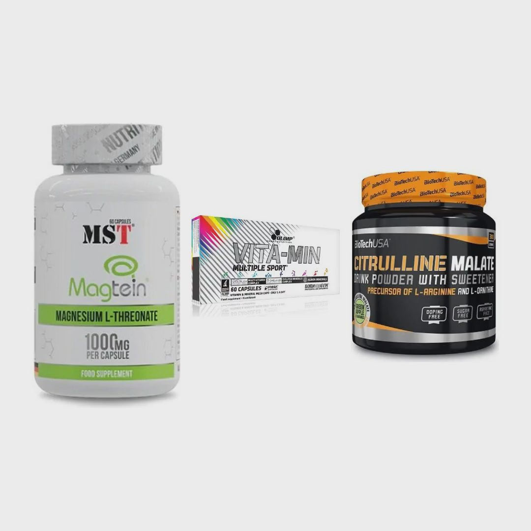 Ausdauer-Set: MST Magnesium + Olimp Vita-Min + BioTech Citrulli – Clean Showcase Plus