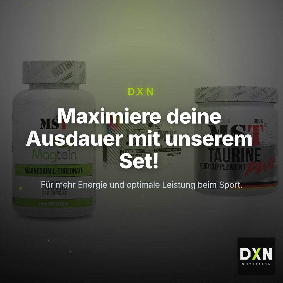 Ausdauer-Set: MST Magnesium + Olimp Vita-Min + MST Taurine – Clean Showcase Plus