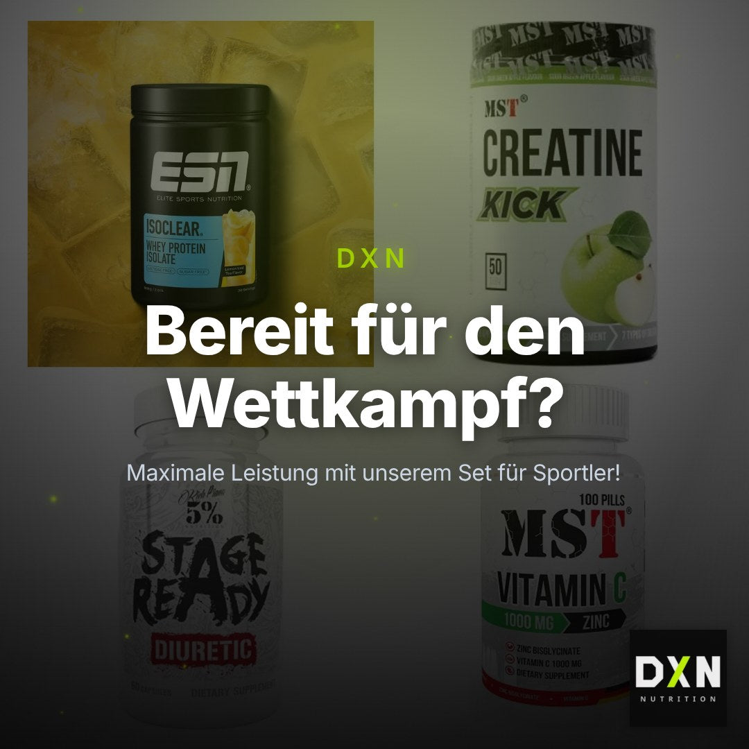 Wettkampfvorbereitung: ESN ISOCLEAR + MST Creatine + 2 weitere – Clean Showcase Plus