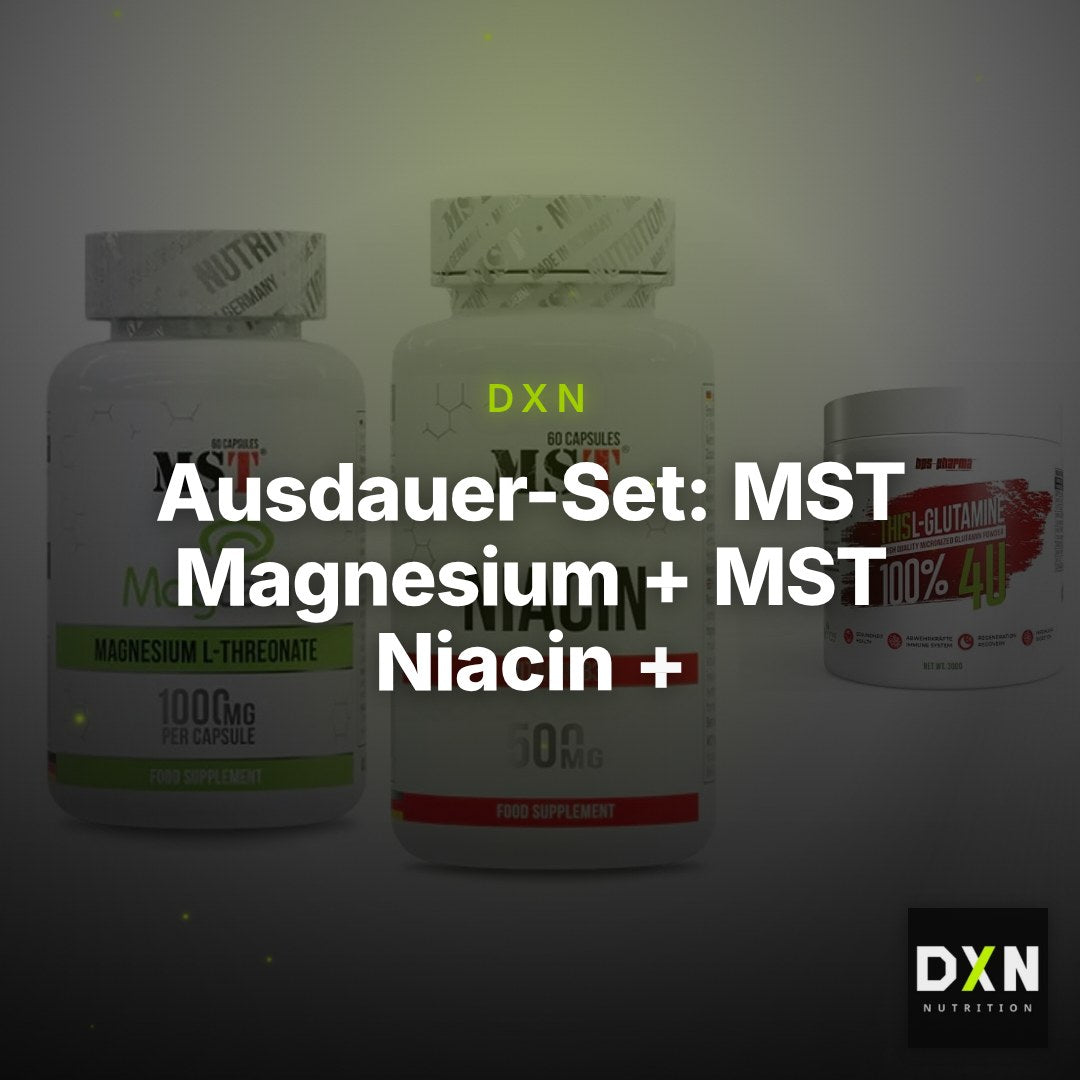 Ausdauer-Set: MST Magnesium + MST Niacin + BPS-Pharma This – Clean Showcase Plus