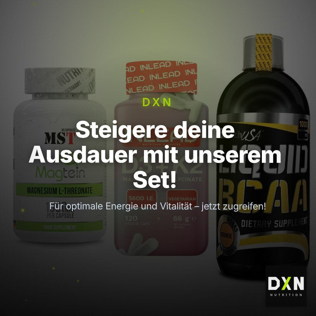 Ausdauer-Set: MST Magnesium + INLEAD Vitamin + BioTech Liquid – Clean Showcase Plus