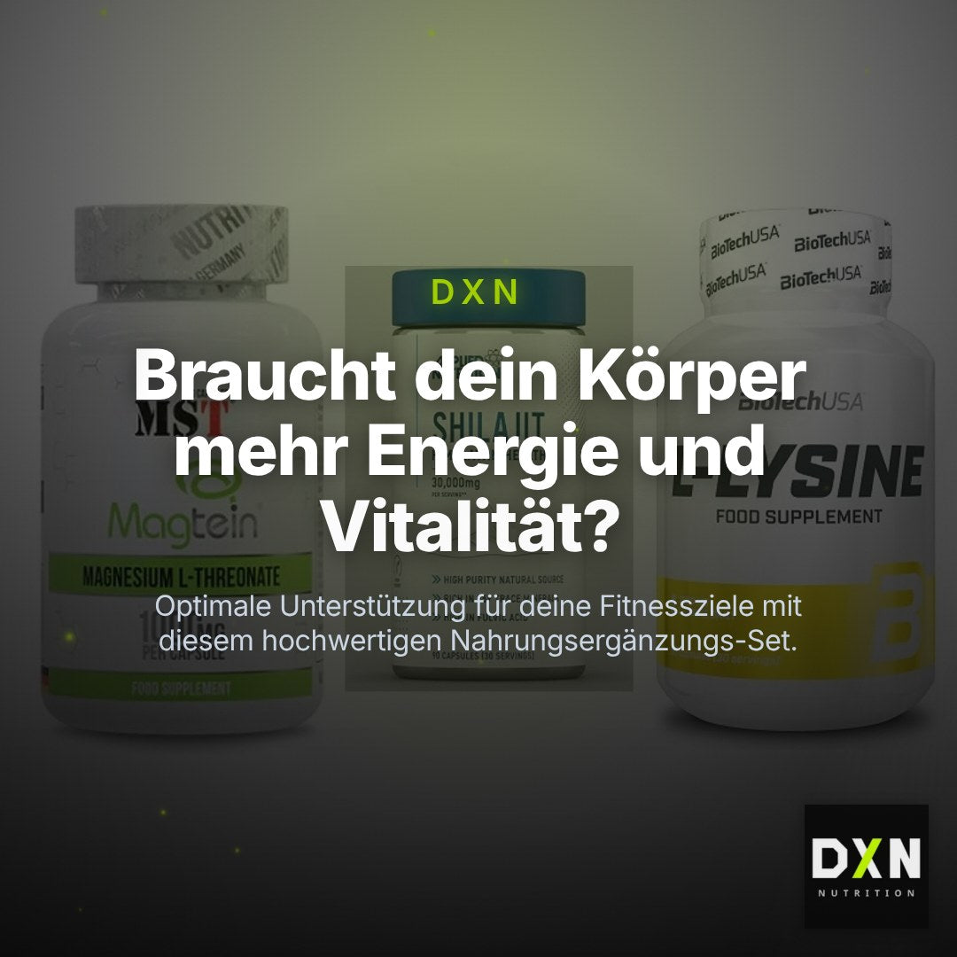 Ausdauer-Set: MST Magnesium + Applied Nutritio + BioTech L-Lysine – Clean Showcase Plus