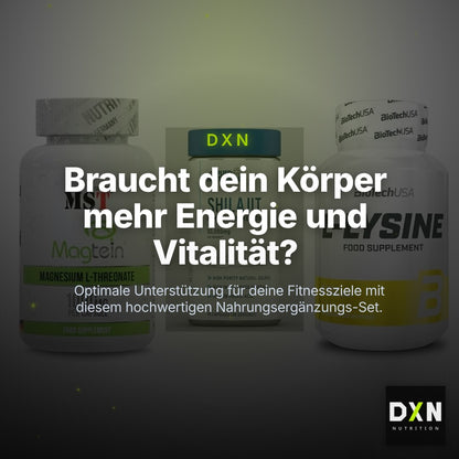 Ausdauer-Set: MST Magnesium + Applied Nutritio + BioTech L-Lysine – Clean Showcase Plus