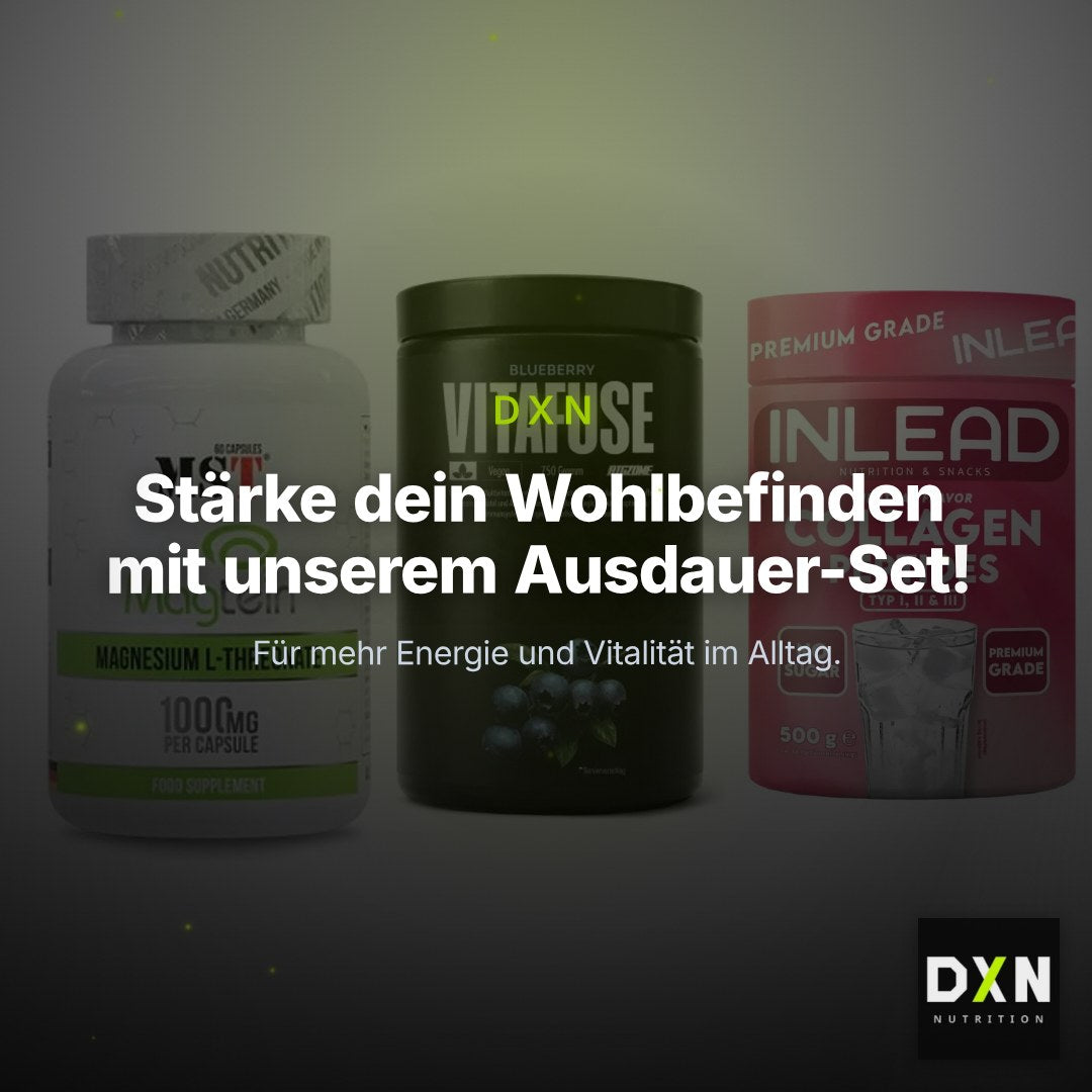 Ausdauer-Set: MST Magnesium + Big Zone Vitafus + INLEAD Collagen – Clean Showcase Plus