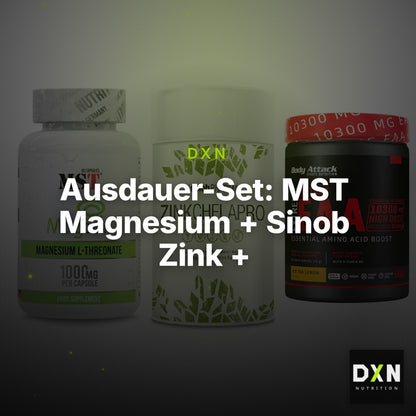 Ausdauer-Set: MST Magnesium + Sinob Zink + Body Attack – Clean Showcase Plus