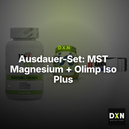 Ausdauer-Set: MST Magnesium + Olimp Iso Plus + Nutrend AAKG – Clean Showcase Plus