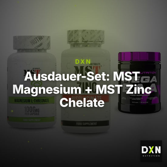 Ausdauer-Set: MST Magnesium + MST Zinc Chelate + Scitec Mega EAA – Clean Showcase Plus