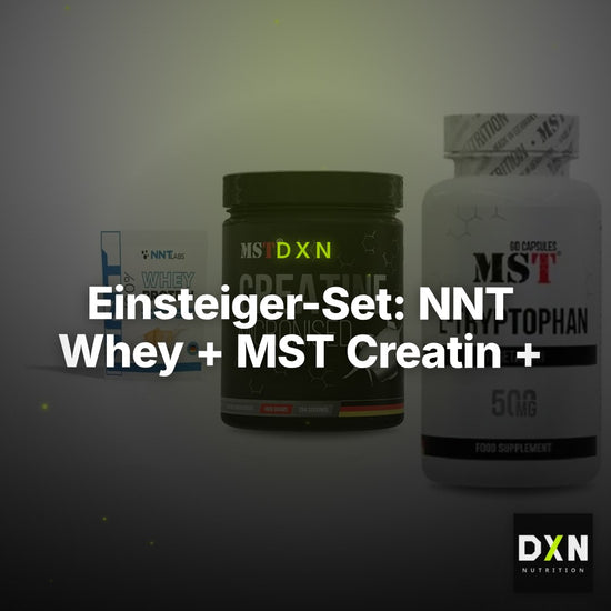 Einsteiger-Set: NNT Whey + MST Creatin + MST Tryptophan – Clean Showcase Plus