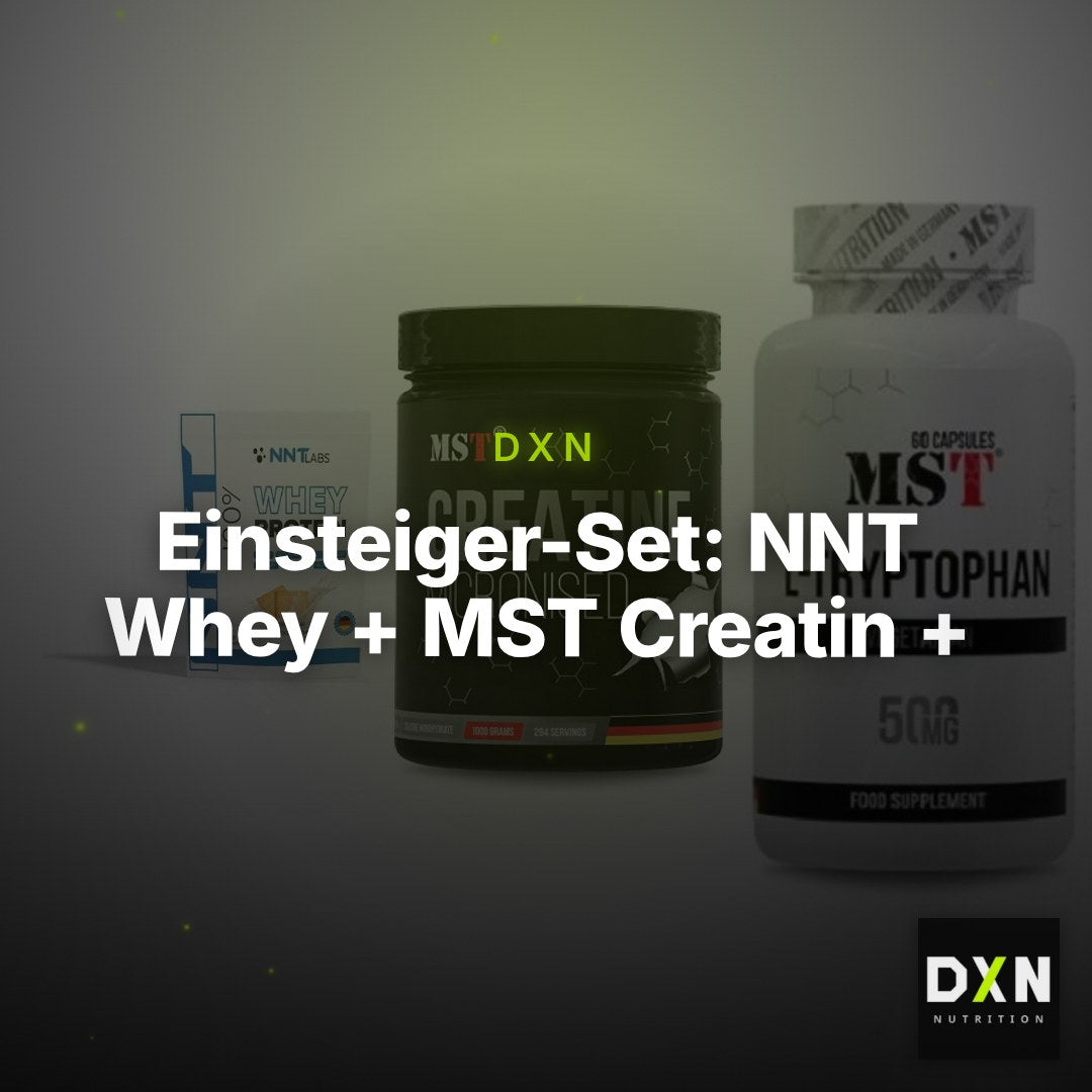 Einsteiger-Set: NNT Whey + MST Creatin + MST Tryptophan – Clean Showcase Plus