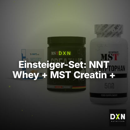 Einsteiger-Set: NNT Whey + MST Creatin + MST Tryptophan – Clean Showcase Plus