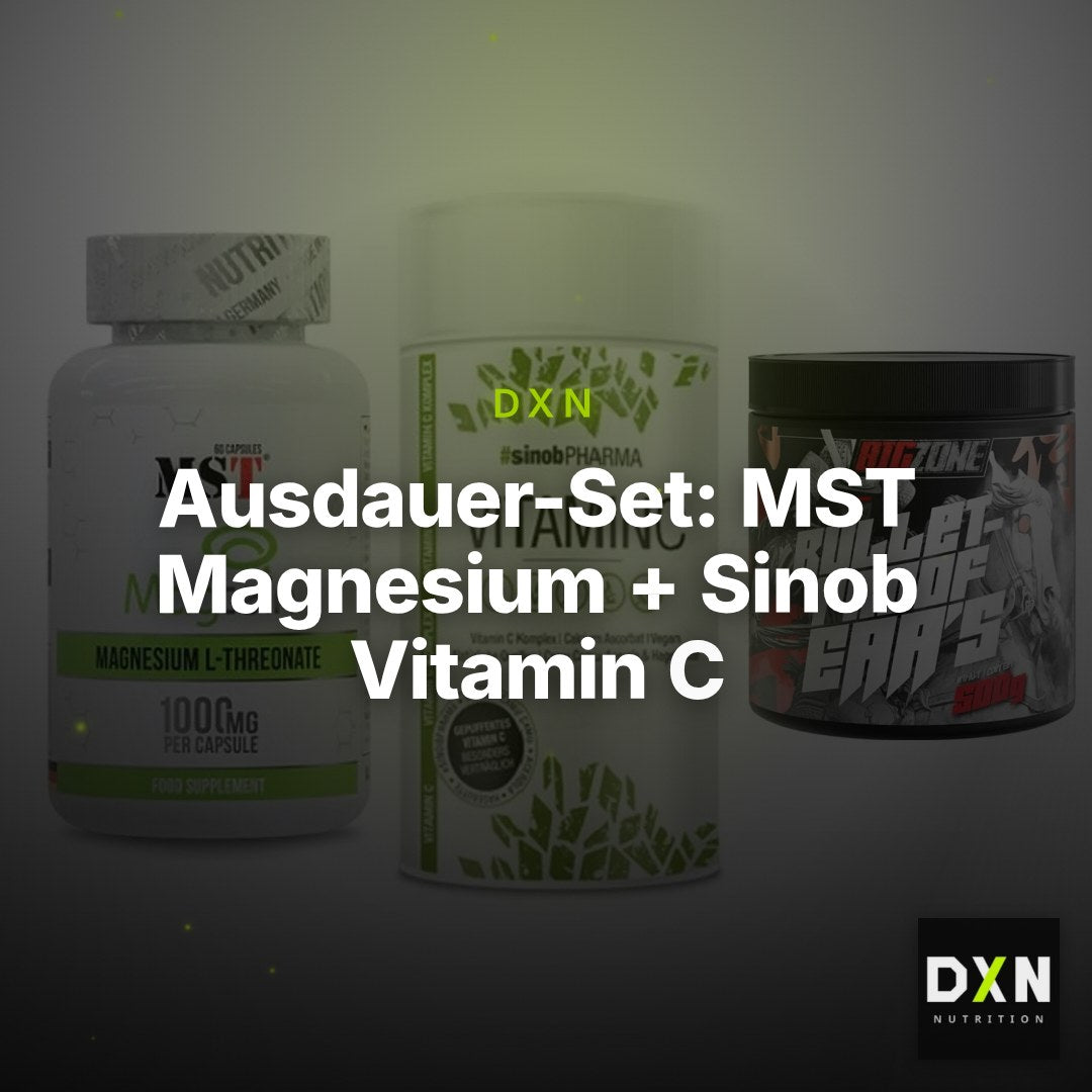 Ausdauer-Set: MST Magnesium + Sinob Vitamin C + Big Zone Bulletp – Clean Showcase Plus