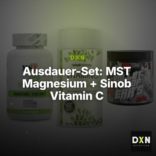 Ausdauer-Set: MST Magnesium + Sinob Vitamin C + Big Zone Bulletp – Clean Showcase Plus