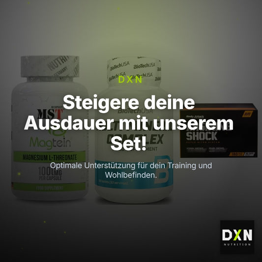 Ausdauer-Set: MST Magnesium + BioTech Multi + Body Attack – Clean Showcase Plus