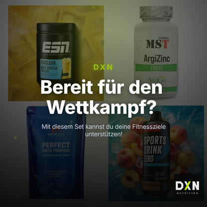 Wettkampfvorbereitung: ESN ISOCLEAR + MST ArgiZinc + 2 weitere – Clean Showcase Plus