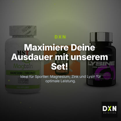 Ausdauer-Set: MST Magnesium + ESN Zinc + Scitec Lysine – Clean Showcase Plus