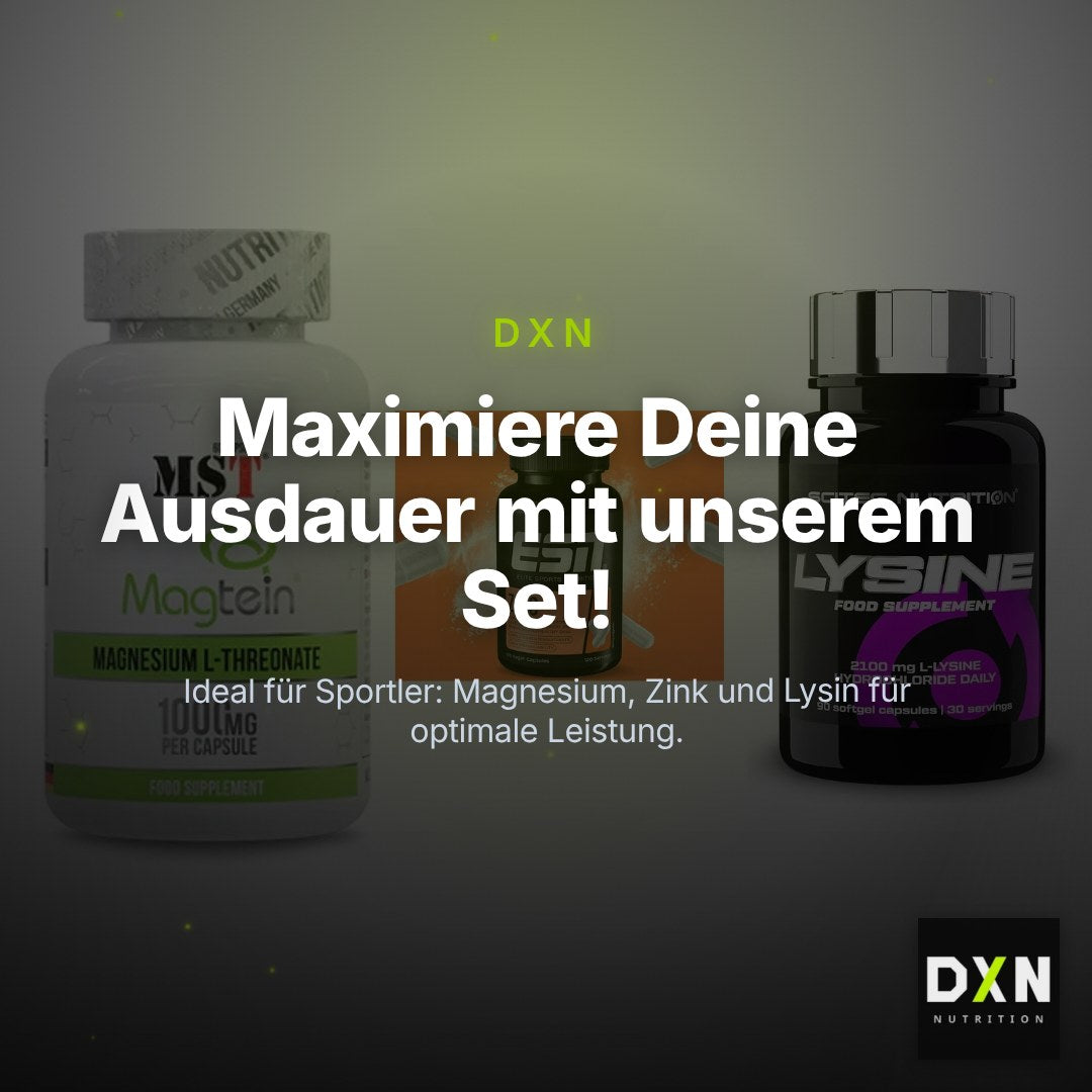 Ausdauer-Set: MST Magnesium + ESN Zinc + Scitec Lysine – Clean Showcase Plus