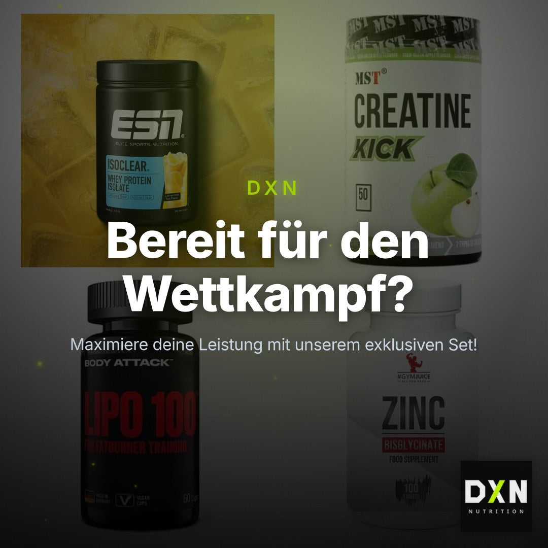 Wettkampfvorbereitung: ESN ISOCLEAR + MST Creatine + 2 weitere – Clean Showcase Plus