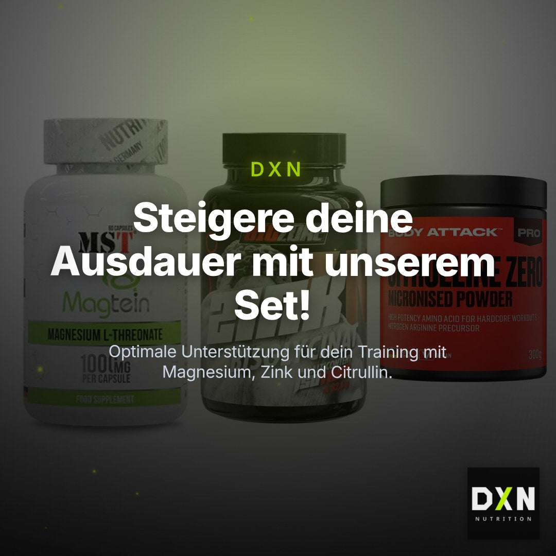 Ausdauer-Set: MST Magnesium + Big Zone Zink + Body Attack 100 – Clean Showcase Plus