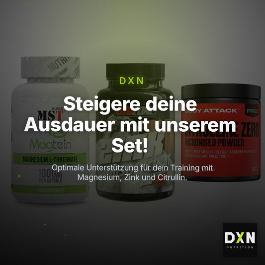 Ausdauer-Set: MST Magnesium + Big Zone Zink + Body Attack 100 – Clean Showcase Plus