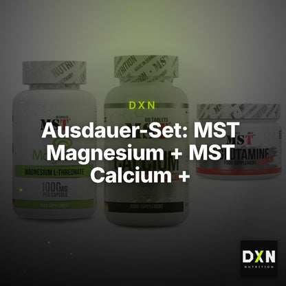 Ausdauer-Set: MST Magnesium + MST Calcium + MST Glutamine – Clean Showcase Plus
