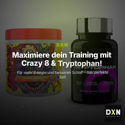 Trainings-Set: Swedish Supplements Crazy 8 + Scitec Tryptophan – Clean Showcase Plus