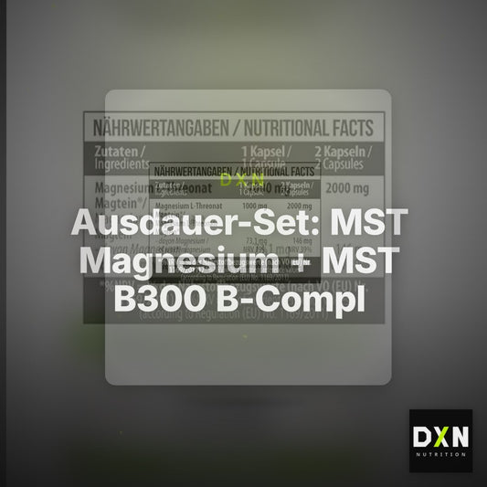 Ausdauer-Set: MST Magnesium + MST B300 B-Compl + MST EAA & BCAA – Clean Showcase Plus