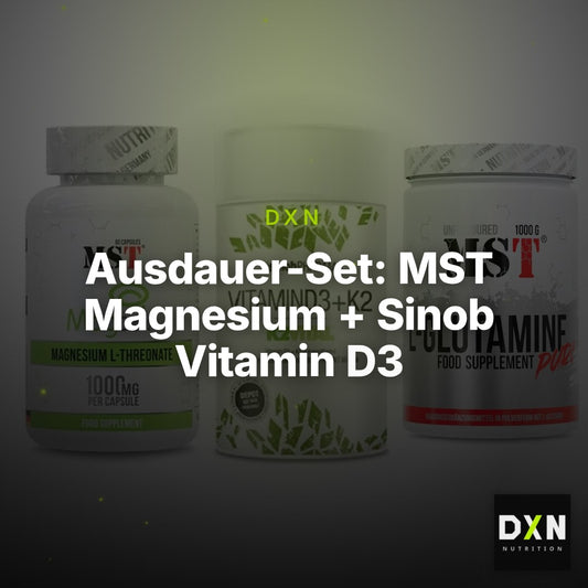 Ausdauer-Set: MST Magnesium + Sinob Vitamin D3 + MST Glutamine – Clean Showcase Plus