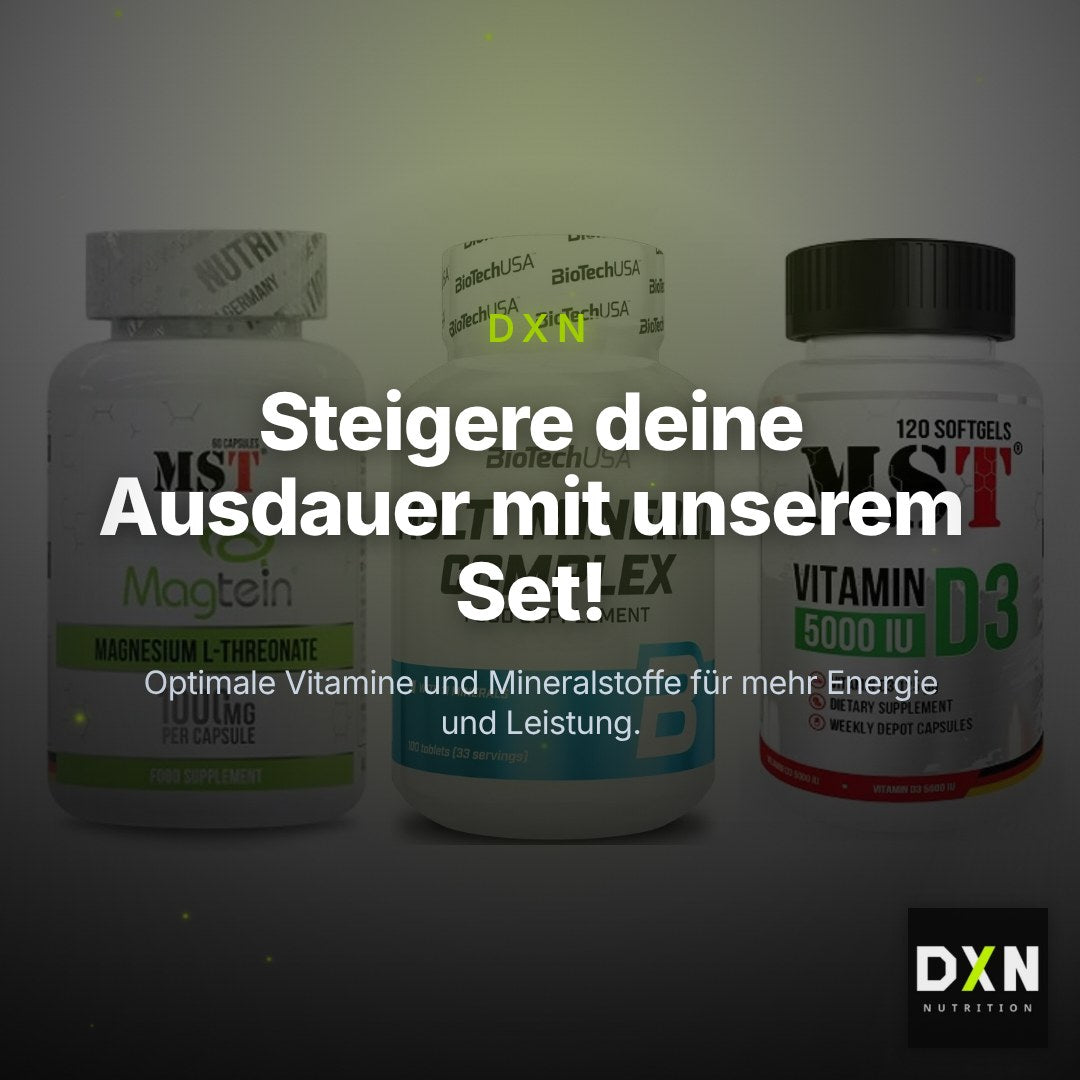 Ausdauer-Set: MST Magnesium + BioTech Multi + MST Vitamin D3 – Clean Showcase Plus