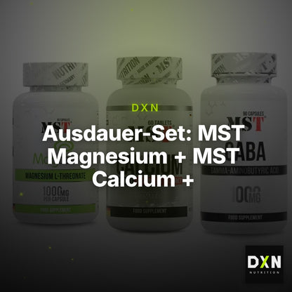 Ausdauer-Set: MST Magnesium + MST Calcium + MST GABA 1000mg – Clean Showcase Plus