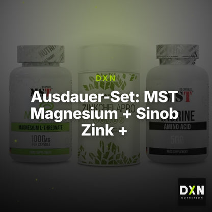 Ausdauer-Set: MST Magnesium + Sinob Zink + MST Taurine – Clean Showcase Plus