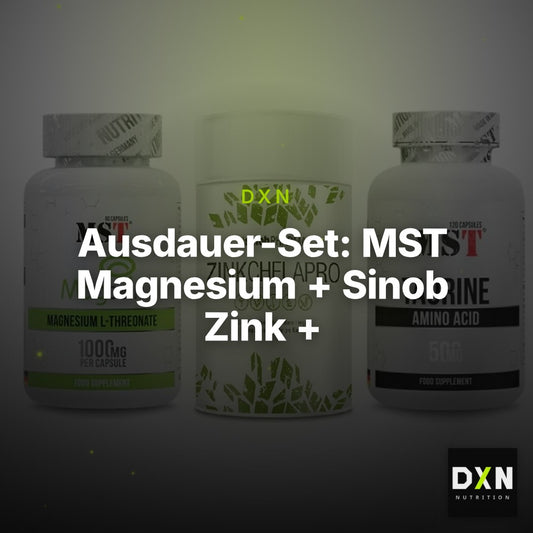 Ausdauer-Set: MST Magnesium + Sinob Zink + MST Taurine – Clean Showcase Plus