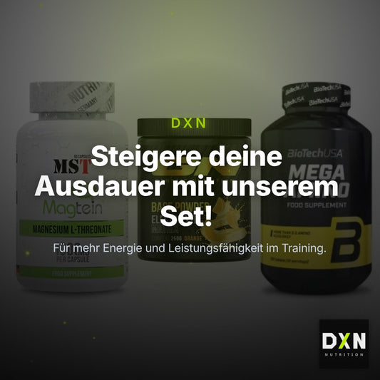 Ausdauer-Set: MST Magnesium + GN Base Powder + BioTech Mega – Clean Showcase Plus