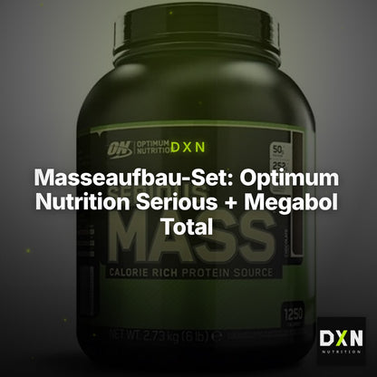 Masseaufbau-Set: Optimum Nutrition Serious + Megabol Total Creatine – Clean Showcase Plus
