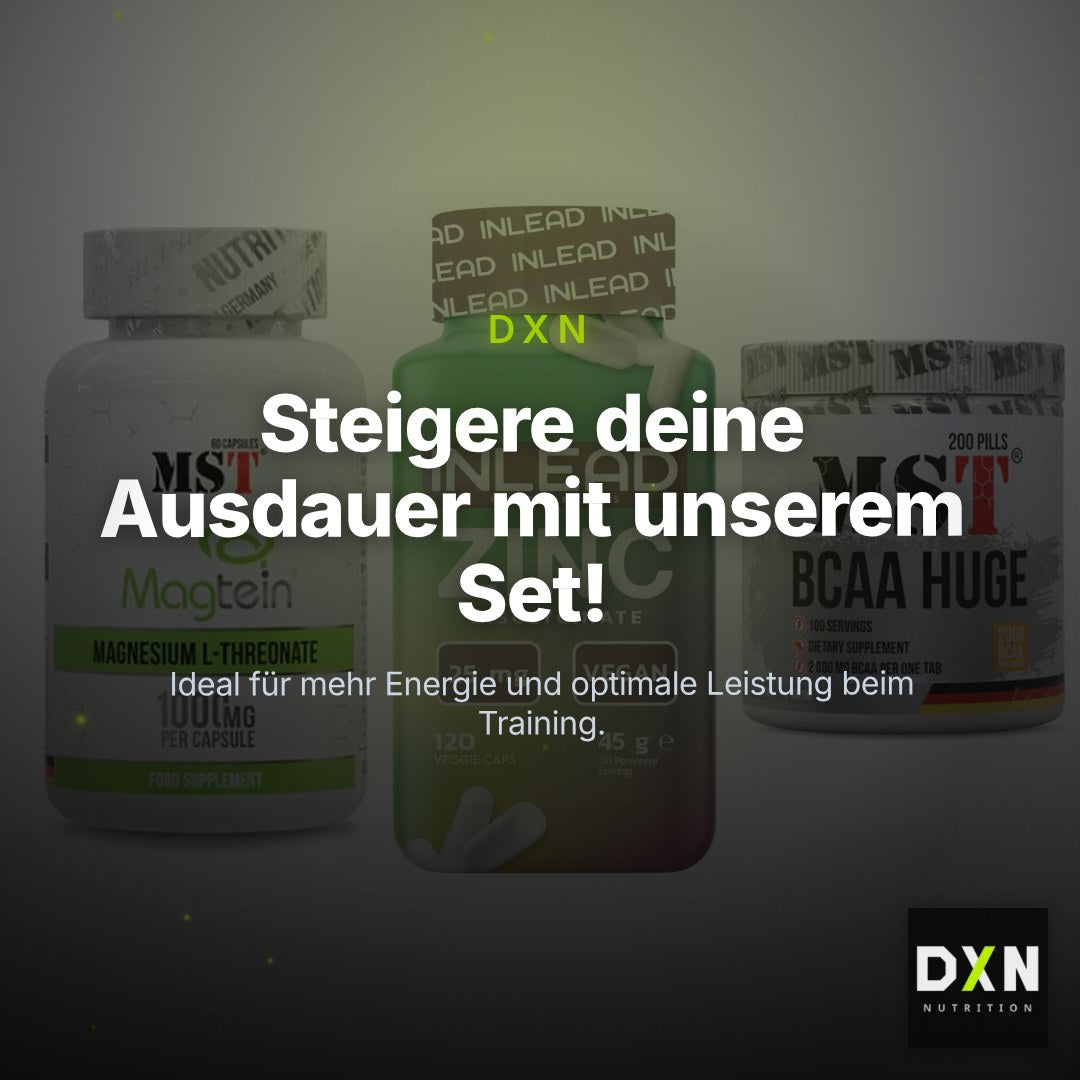 Ausdauer-Set: MST Magnesium + INLEAD Zink + MST BCAA Huge – Clean Showcase Plus