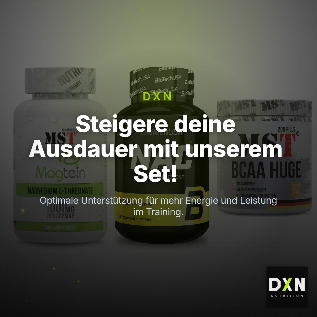 Ausdauer-Set: MST Magnesium + BioTech NAC + MST BCAA Huge – Clean Showcase Plus