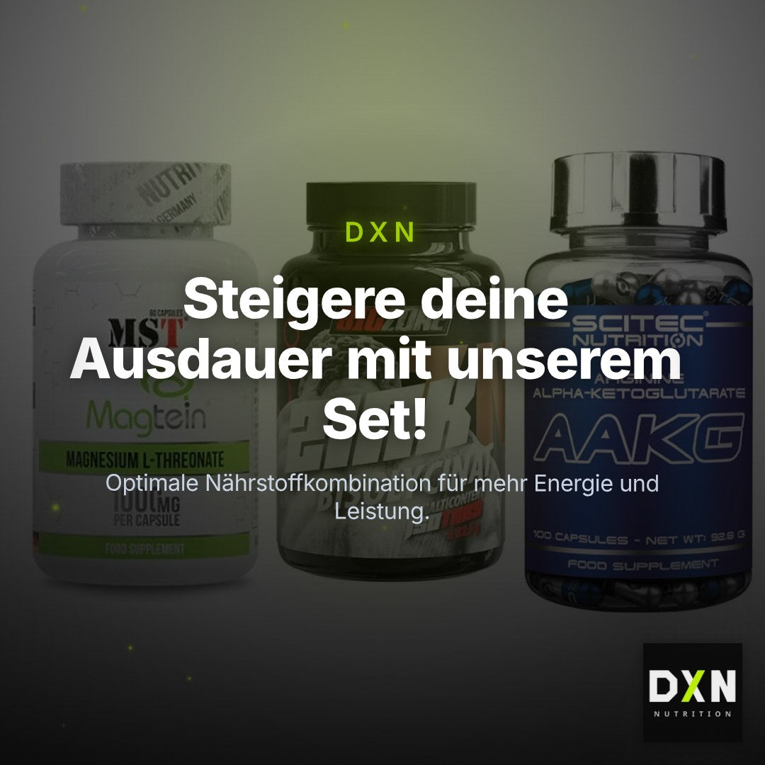 Ausdauer-Set: MST Magnesium + Big Zone Zink + Scitec AAKG – Clean Showcase Plus