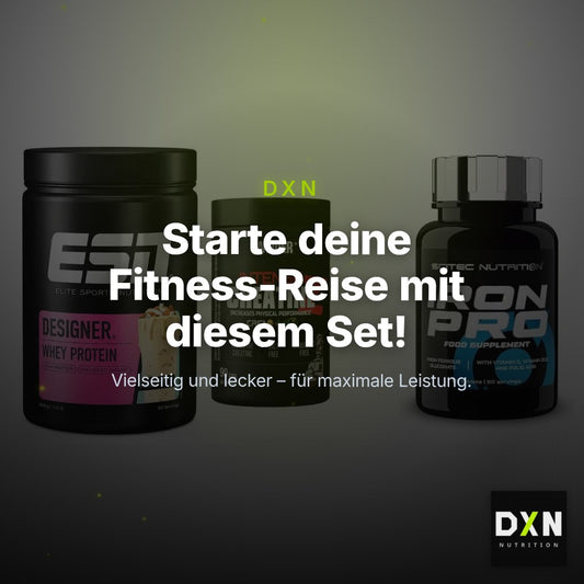 Einsteiger-Set: ESN Designer + Weider Intense + Scitec Iron Pro – Clean Showcase Plus
