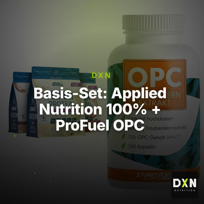 Basis-Set: Applied Nutrition 100% + ProFuel OPC Traubenkernextra – Clean Showcase Plus
