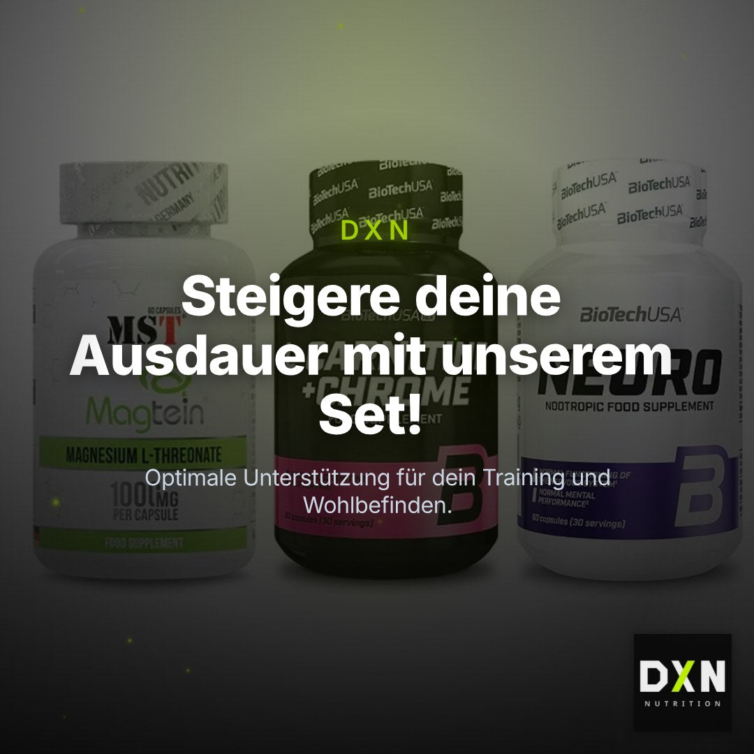 Ausdauer-Set: MST Magnesium + BioTech L-Carnit + BioTech Neuro – Clean Showcase Plus