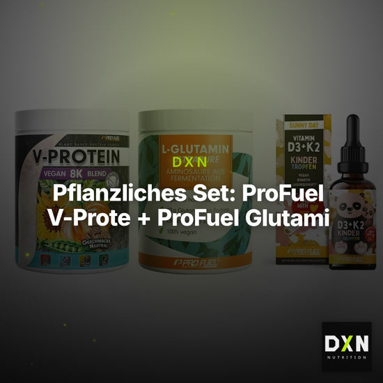 Pflanzliches Set: ProFuel V-Prote + ProFuel Glutami + ProFuel VITAMIN – Clean Showcase Plus