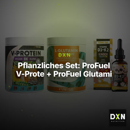 Pflanzliches Set: ProFuel V-Prote + ProFuel Glutami + ProFuel VITAMIN – Clean Showcase Plus
