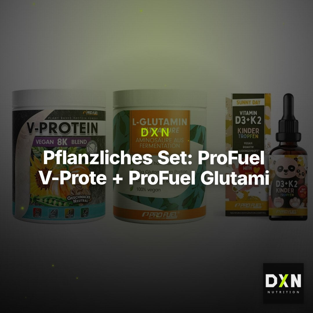 Pflanzliches Set: ProFuel V-Prote + ProFuel Glutami + ProFuel VITAMIN – Clean Showcase Plus